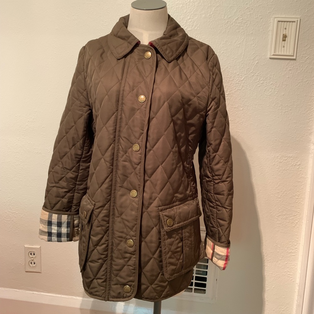 Burberry Brown Quilted Utility Jacket